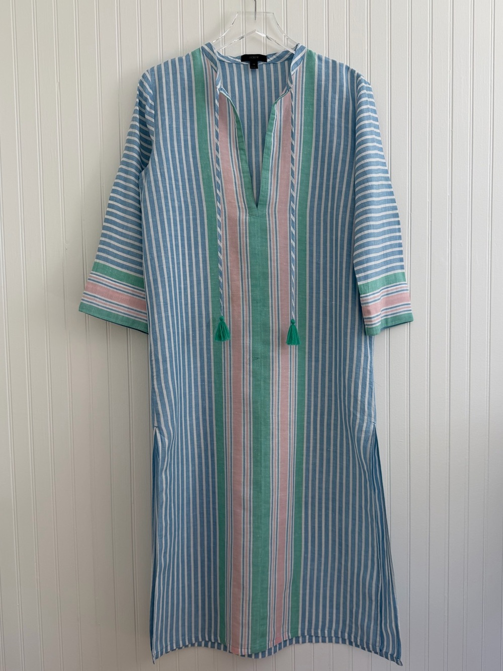 J. Crew Linen Striped Kaftan